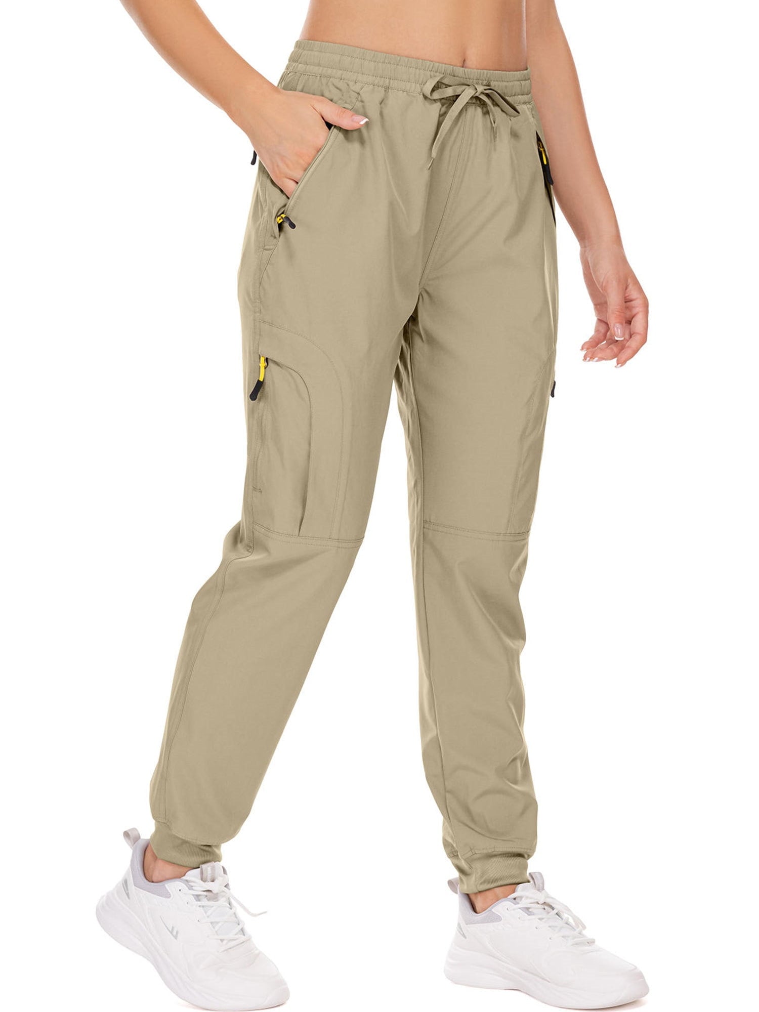 FEN AI Womens Cargo Joggers Quick Dry Lightweight Hiking Pants with Multi Pockets Athletic Lounge Casual Travel