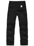 POENTAB Boy's Cargo Pants, Kids' Casual Outdoor Quick Dry Waterproof Hiking Climbing Convertible Zip Off Pants