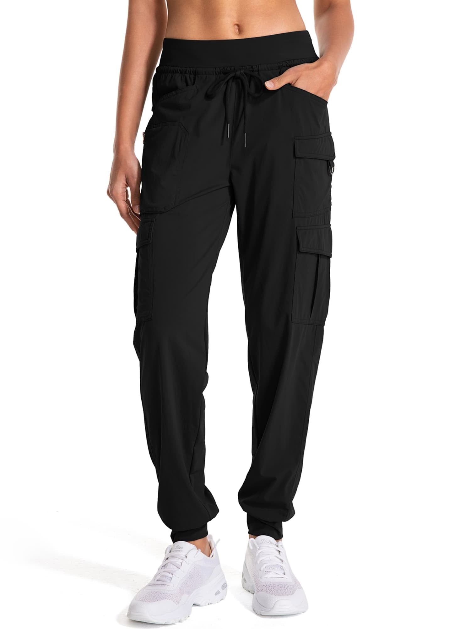 Asfixiado Womens Cargo Joggers Hiking Pants Lightweight Quick Dry Water Resistant Travel Casual Pant for Women with 8 Pockets Gary