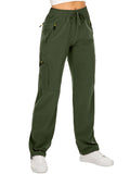 FEN AI Black Cargo Pants Women Quick Dry Hiking Pant UPF 50 Lightweight Work Camping Travel Trousers with Deep Pockets