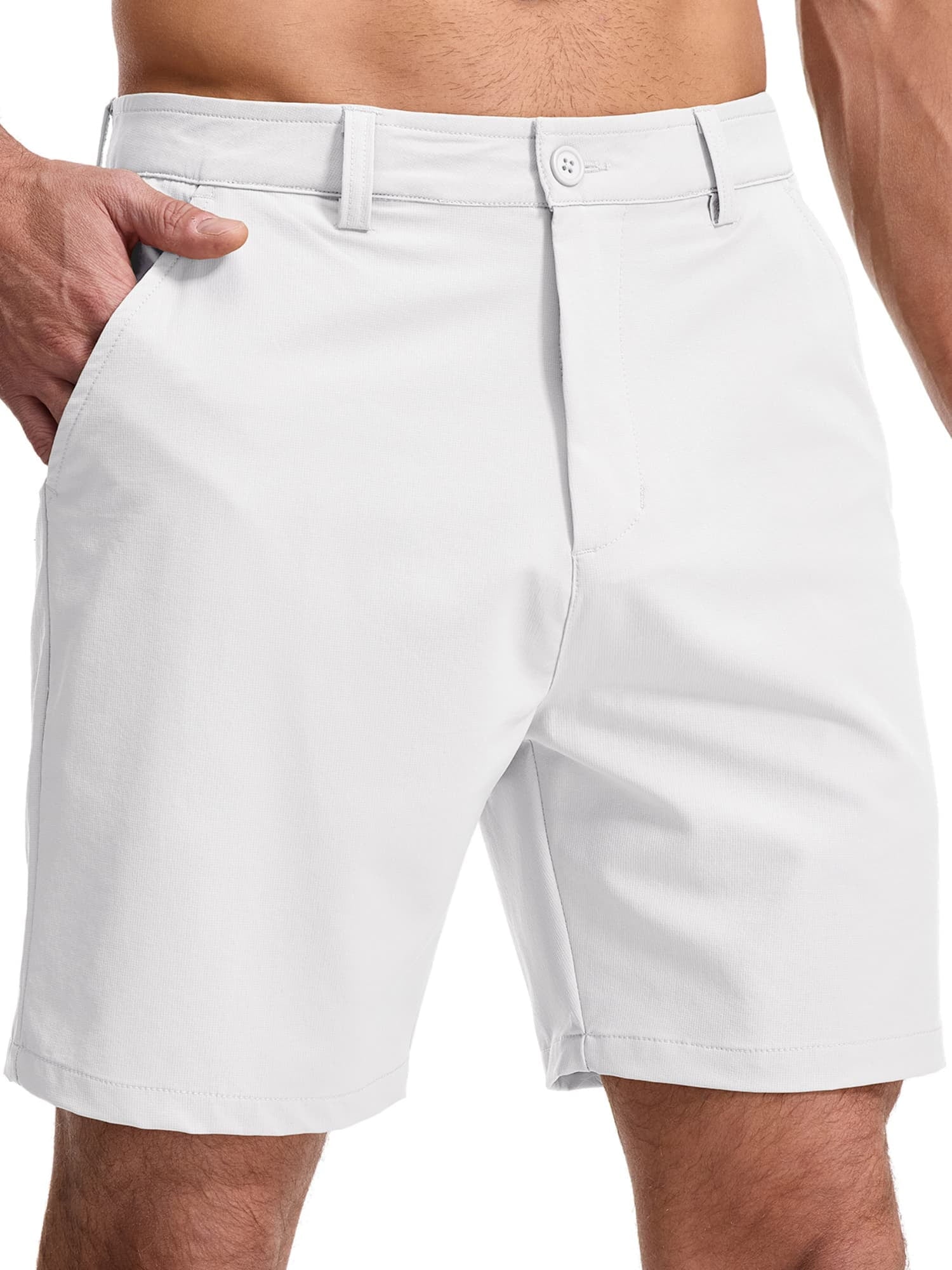 FEN AI Men's Black Cargo Shorts Summer Outdoor Travel Short for Men Multi Pockets Fishing Hiking Shorts