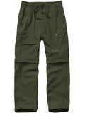 liyiyiyia Boy's Scout Pants Quick Dry Convertible Hiking Pants Outdoor Climbing Casual Trouser Kids Youth Gray Cargo Pants