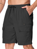 POENTAB Men's Cargo Shorts Quick Dry Lightweight Stretch Fishing Hiking Shorts for Men with 7 Pockets for Outdoor Travel