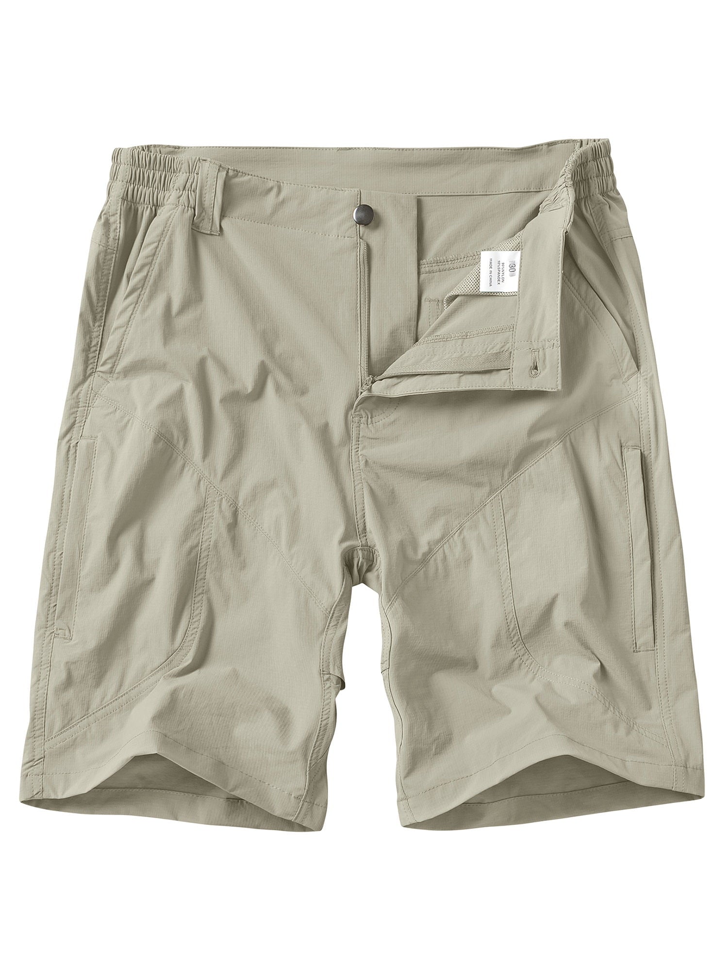 POENTAB Hiking Cargo Shorts for Men Outdoor Lightweight Quick Dry Water Resistant Casual Fishing Work Shorts with Pockets