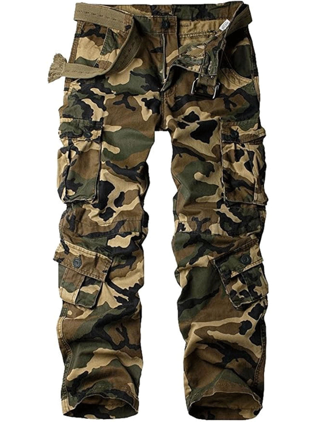POENTAB Cargo Pants for Women Cotton Work Pant Hiking Trousers with 8 Pockets(No Belt)