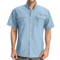 Men's Short Sleeve Fishing Shirts Sun Protection UV Hiking Cooling Quick Dry Shirts for Summer Beach Casual Tops