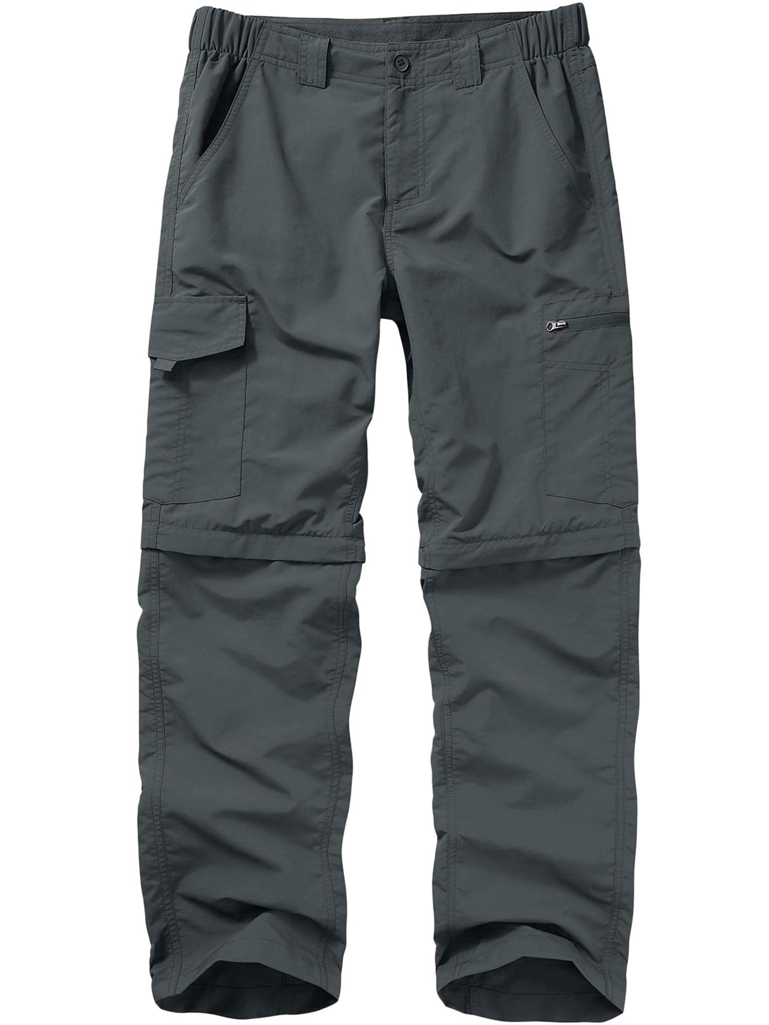 POENTAB Mens Hiking Pants Convertible Zip Off Lightweight Quick Dry Fishing Safari Camping Work Pants with Belt