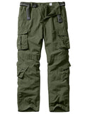 FEN AI Black Cargo Hiking Pants Men Quick Drying Fishing Pant Casual Trousers with 8 Pockets Lightweight Outdoor UPF 50+ Work Pants